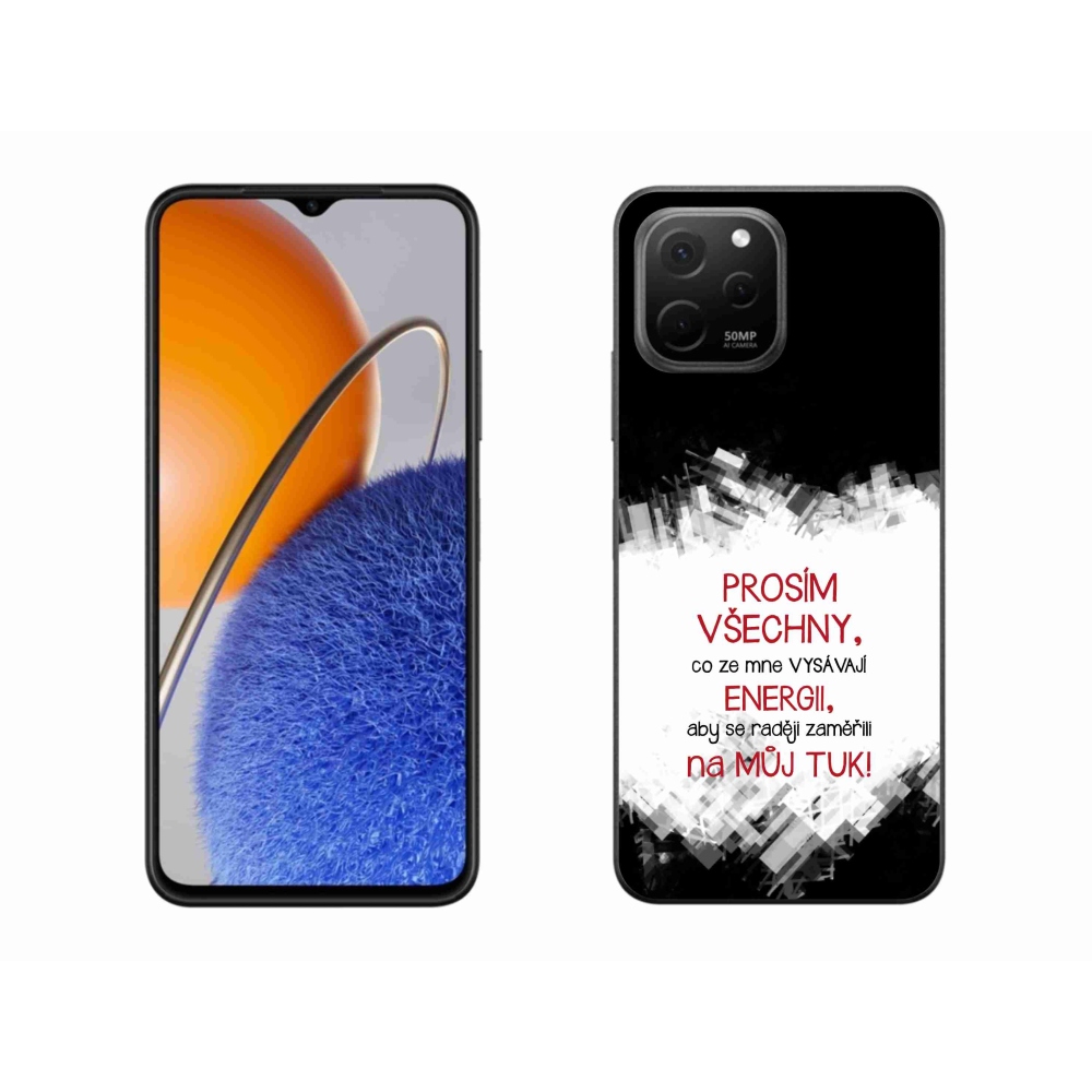 Gelový kryt mmCase na Huawei Nova Y61 - vtipný text 1 červený
