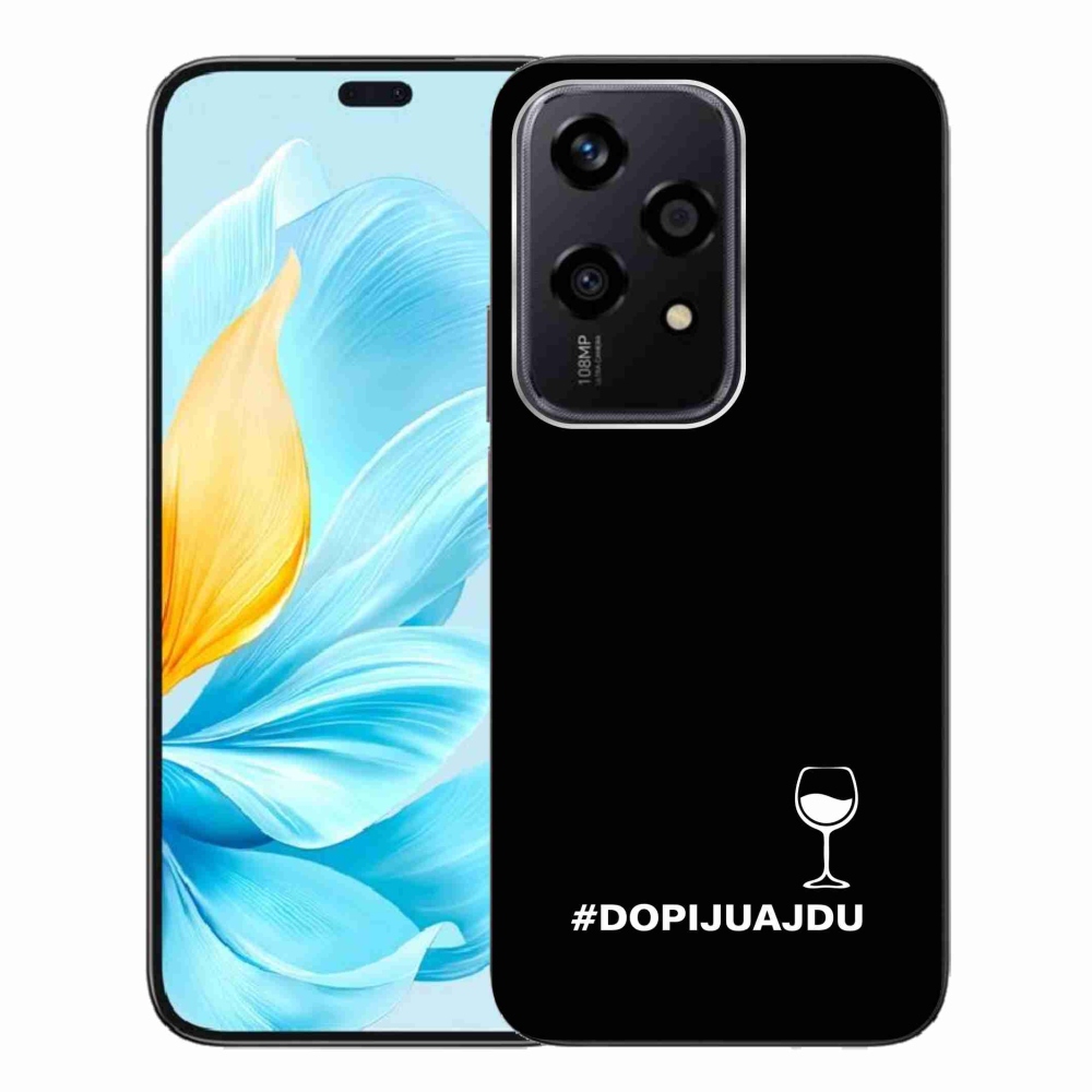 Gelový kryt mmCase na Honor 200 Lite 5G - vinný motiv černé pozadí