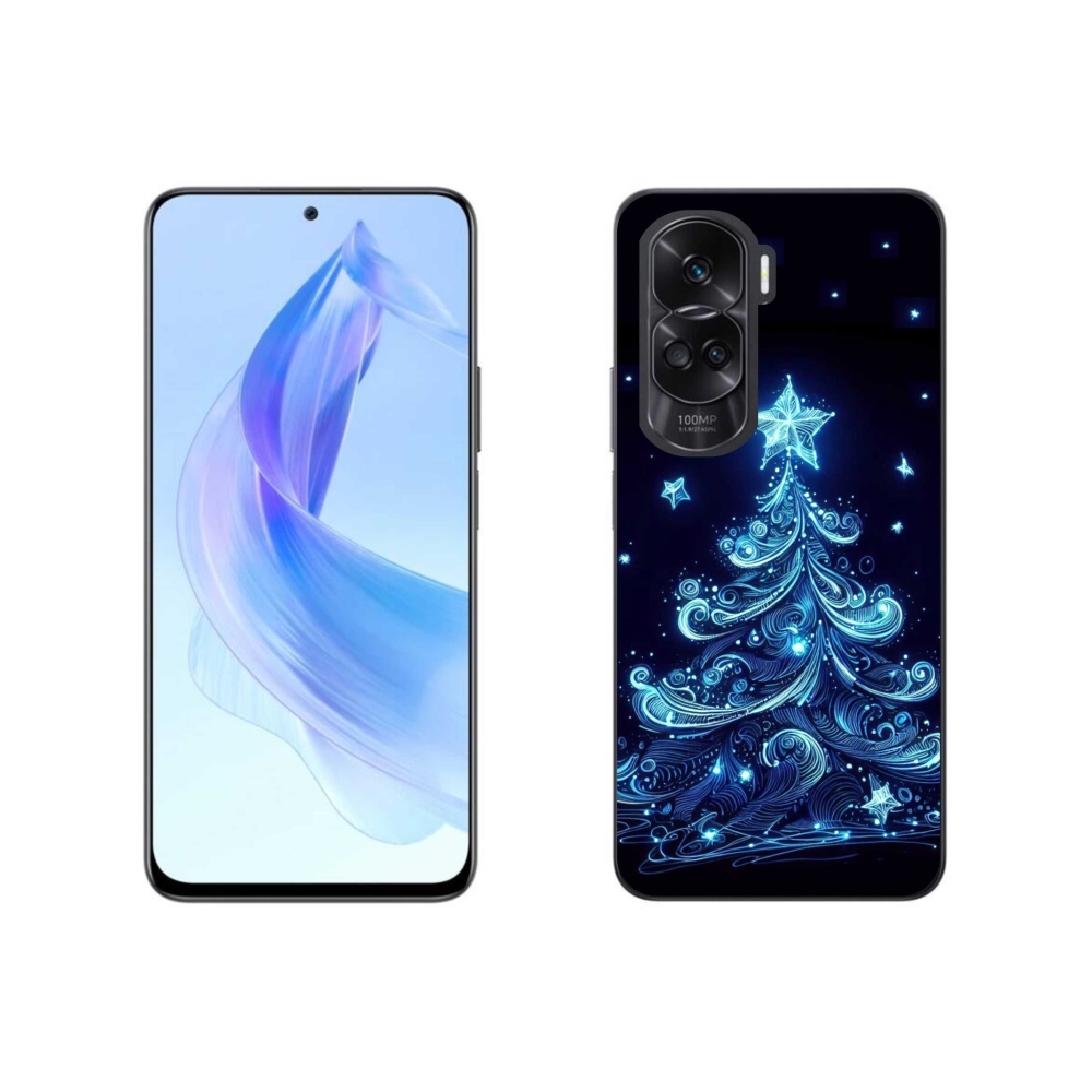 Gelový kryt mmCase na Honor 90 Lite - neonový vánoční stromek 4