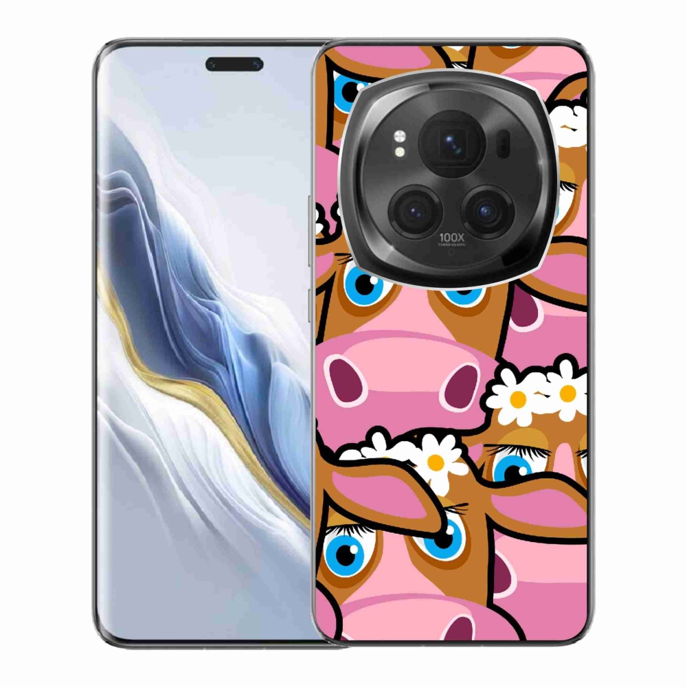 Gelový kryt mmCase na Honor Magic 6 Pro 5G - kreslené kravičky
