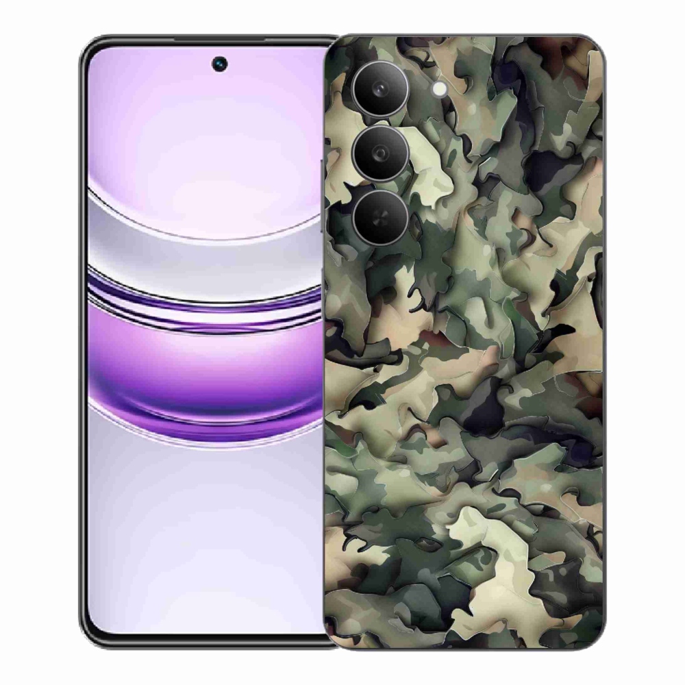 Gelový kryt mmCase na Realme 14x 5G - maskáčový vzor 9