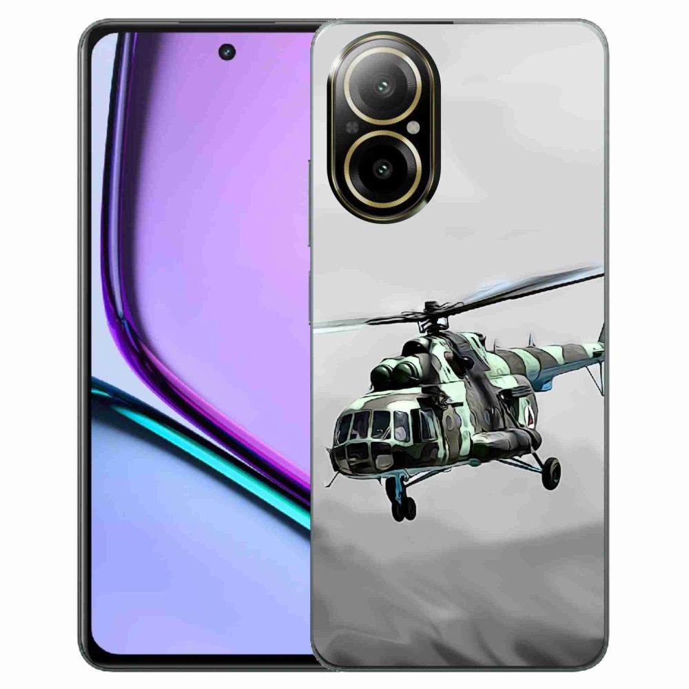 Gelový kryt mmCase na Realme C67 - vojenský vrtulník