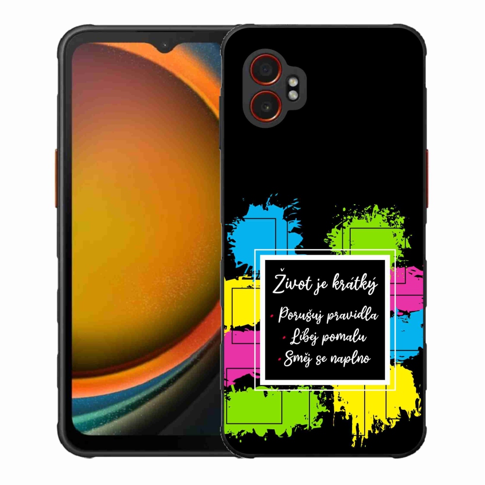 Gelový kryt mmCase na Samsung Galaxy Xcover 7 Pro - citát 5 černé pozadí
