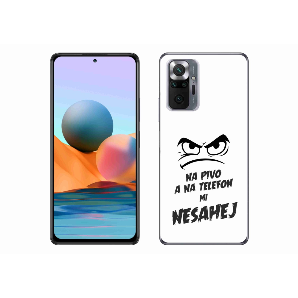 Gelový kryt mmCase na Xiaomi Redmi Note 10 Pro - pivní motiv 2 bílé pozadí