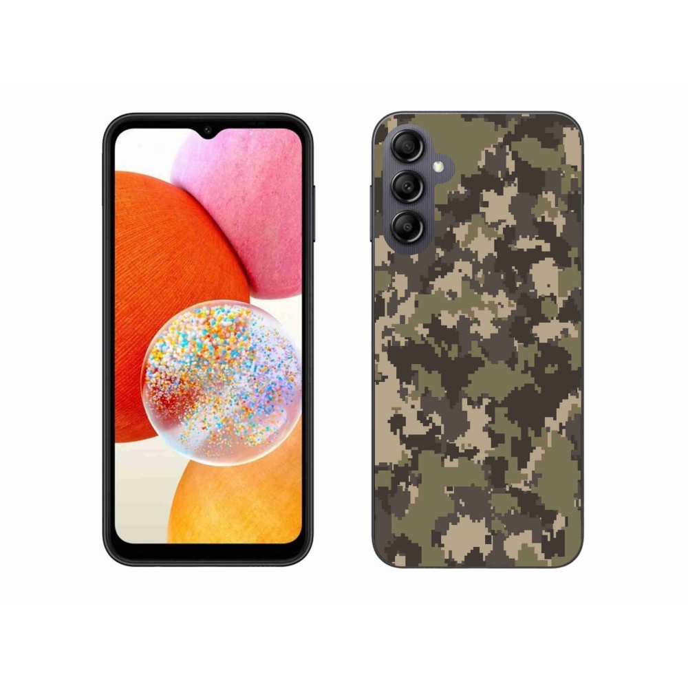 Gelový kryt mmCase na Samsung Galaxy A14 4G/5G - maskáčový vzor 12