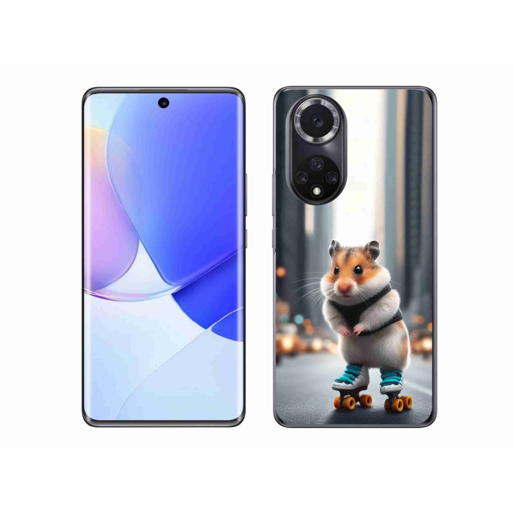 Gelový kryt mmCase na Huawei Nova 9 - křeček na bruslích