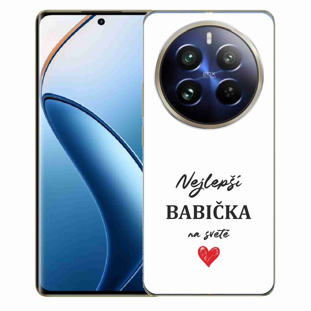 Gelový kryt mmCase na Realme 12 Pro 5G/12 Pro+ 5G - nejlepší babička 1 bílé pozadí