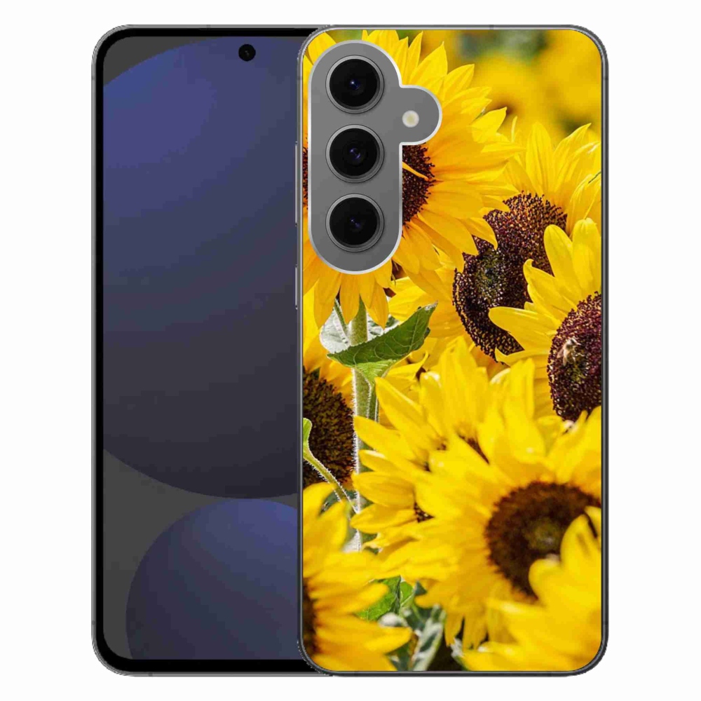 Gelový kryt mmCase na Samsung Galaxy S24 FE - slunečnice