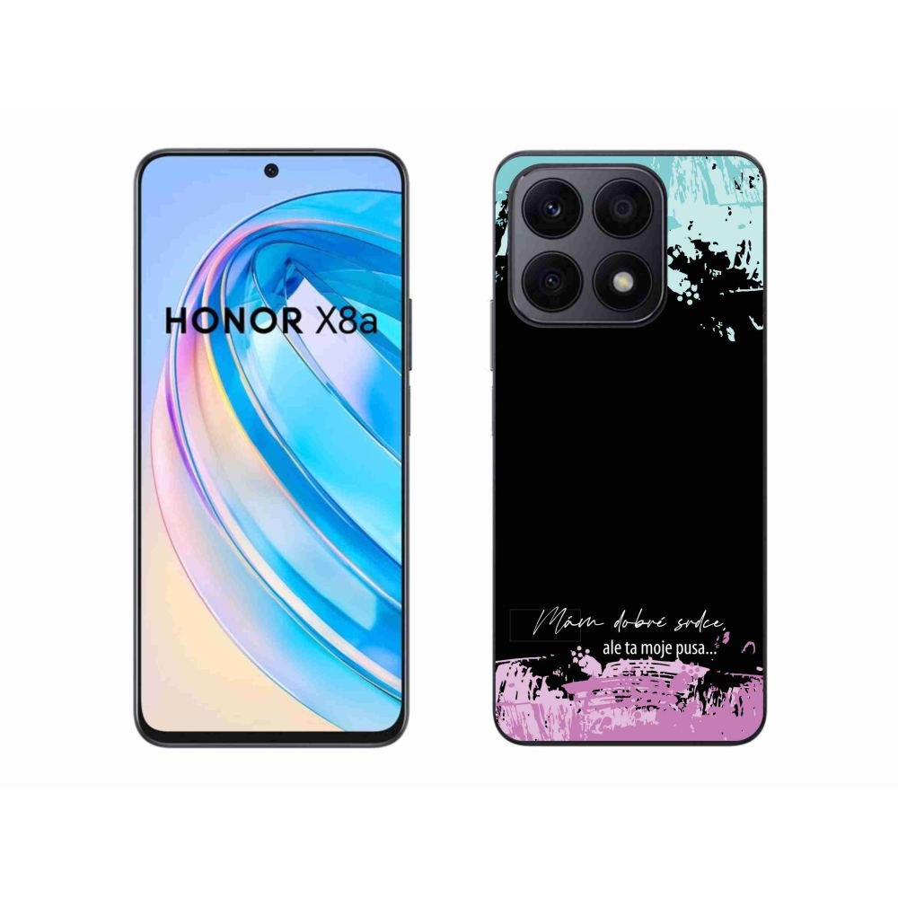 Gelový kryt mmCase na Honor X8a - vtipný text 3 černé pozadí