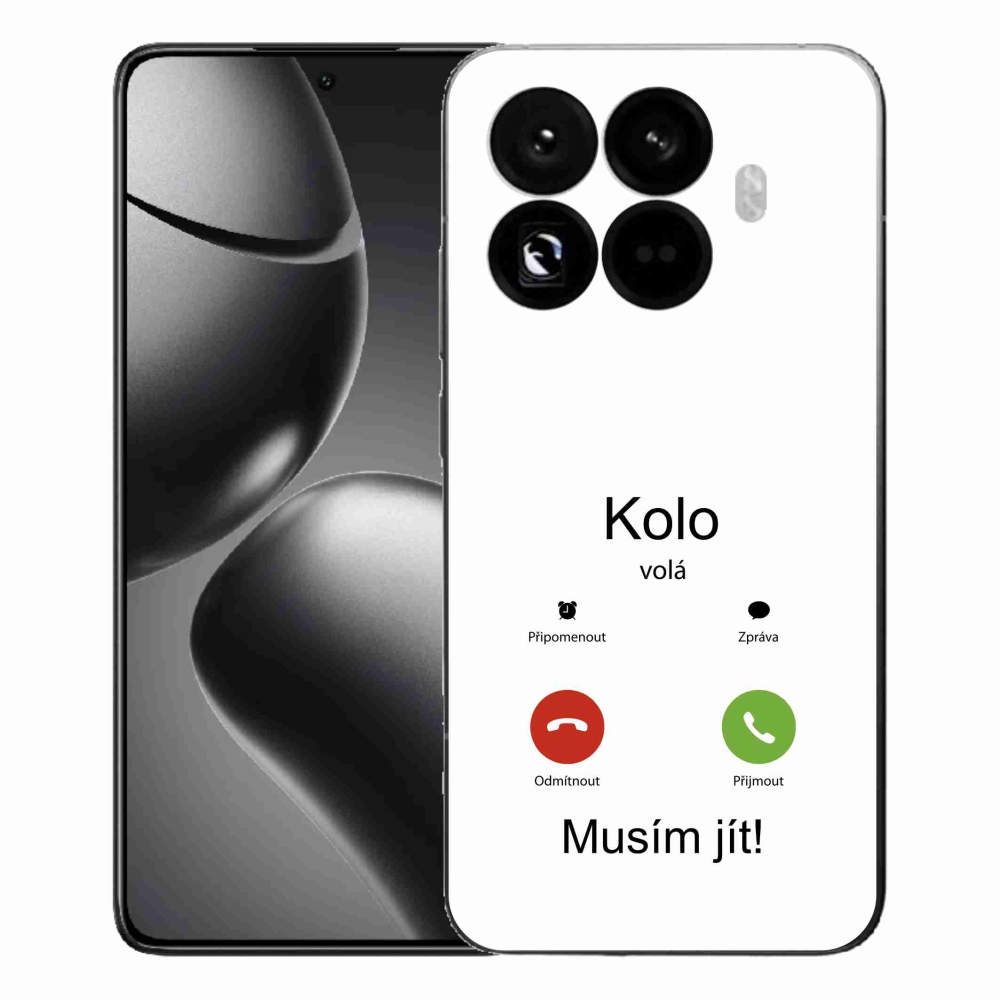 Gelový kryt mmCase na Xiaomi 15T Pro - kolo volá bílé pozadí