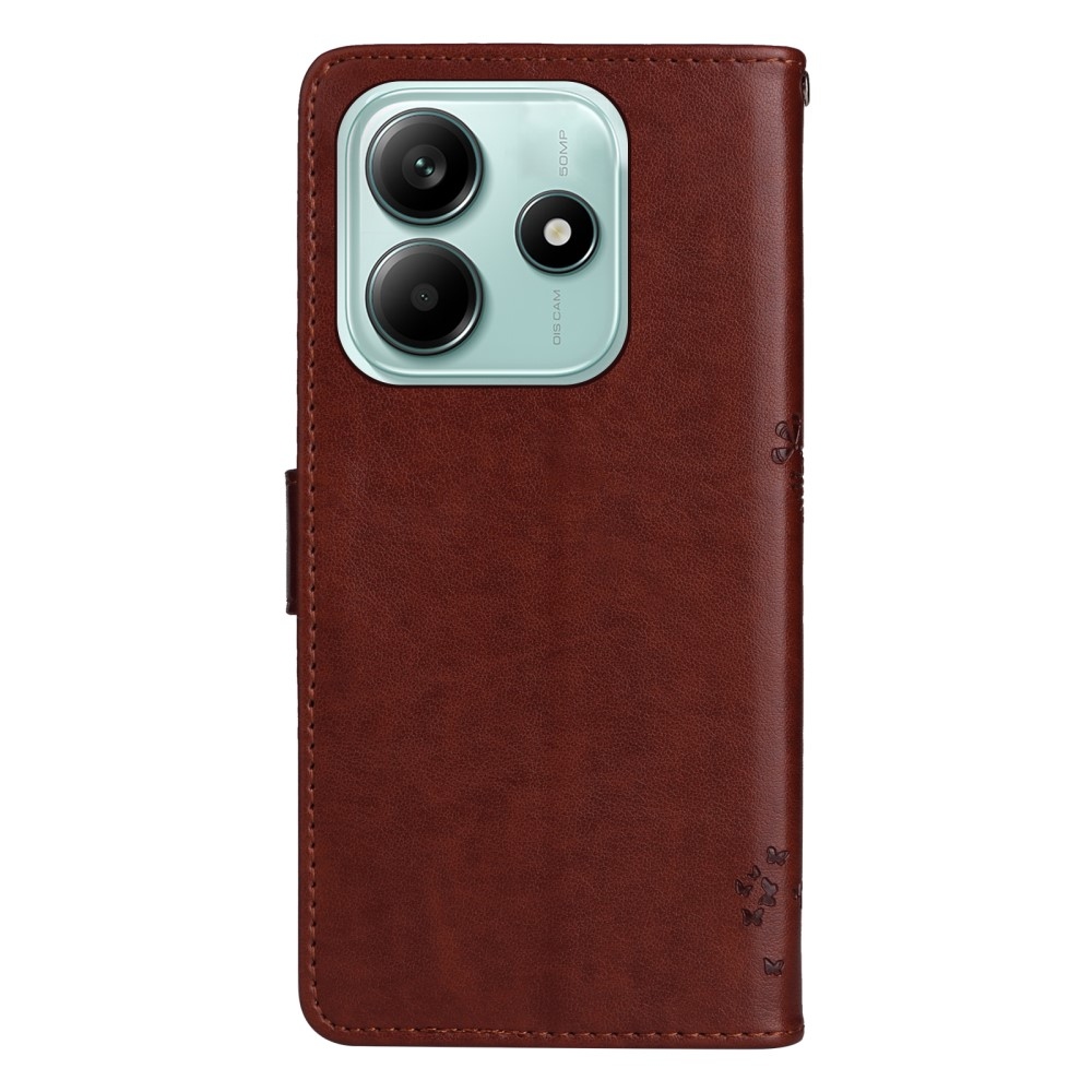 Trees knížkové pouzdro na Xiaomi Redmi Note 14 5G - hnědé