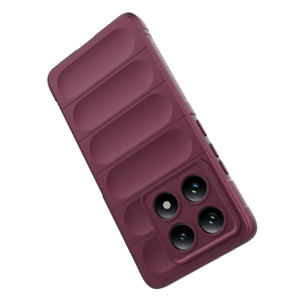Rugg odolný gelový obal na Xiaomi Redmi Note 14 Pro 5G/Poco X7 5G - vínový