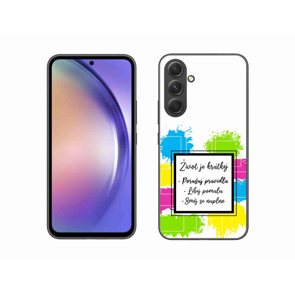 Gelový kryt mmCase na Samsung Galaxy A54 5G - citát 5 bílé pozadí