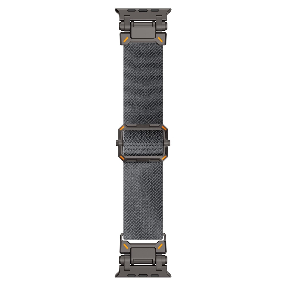 Metal nylonový řemínek na Apple Watch Ultra/Ultra 2 49mm/SE/SE 2022/2023 44mm/10 46mm/9/8/7 45mm/6/5/4 44mm/3/2/1 42 mm - šedý