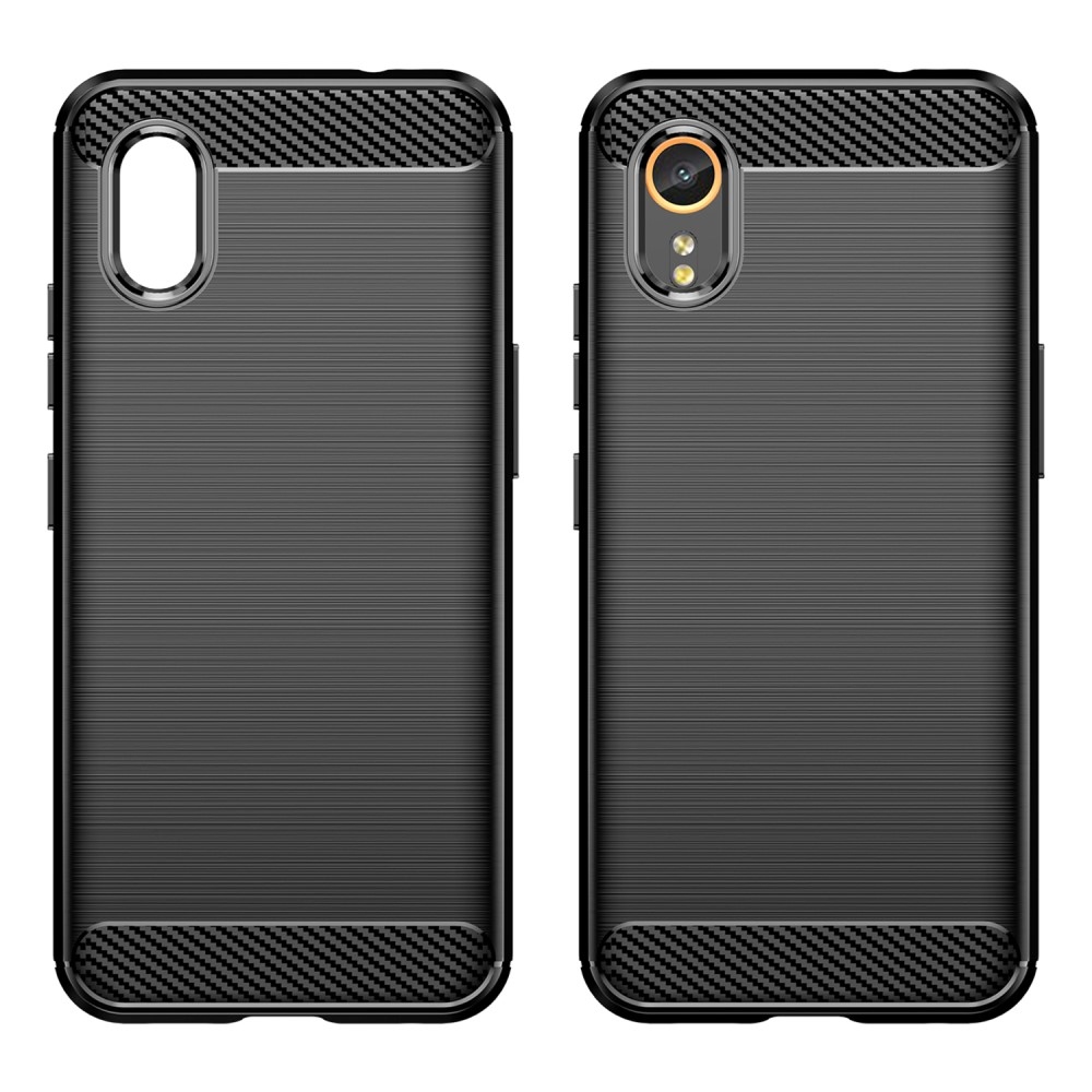 Carbon odolný gelový obal na Samsung Galaxy Xcover 7 - černý