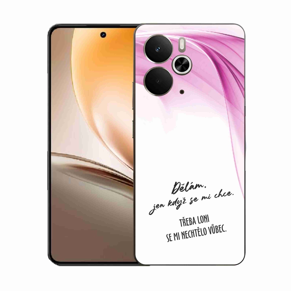 Gelový kryt mmCase na Realme 14 5G - vtipný text 12 bílé pozadí