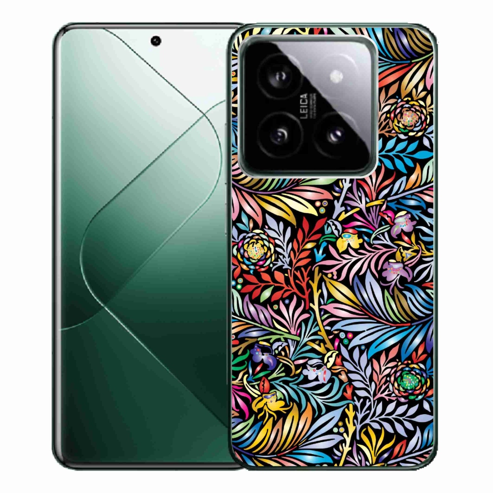 Gelový kryt mmCase na Xiaomi 14 Pro - květiny 5