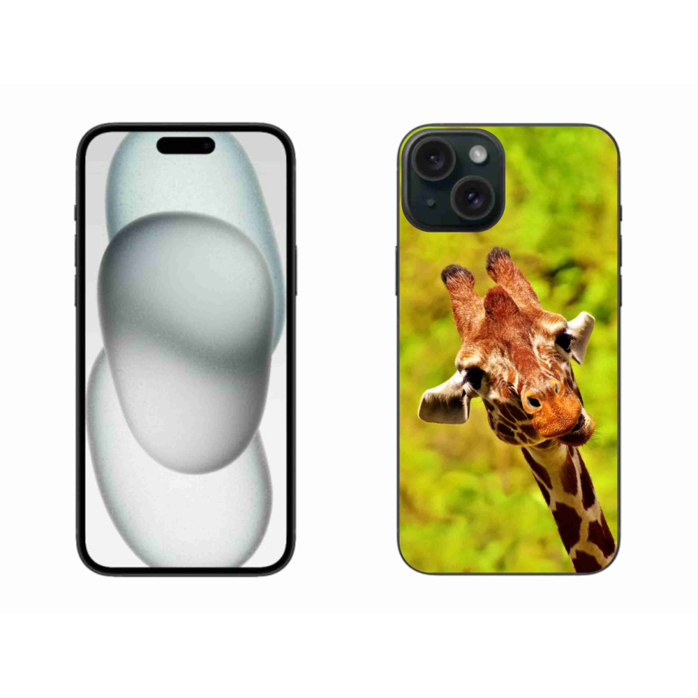 Gelový kryt mmCase na iPhone 15 Plus - žirafa