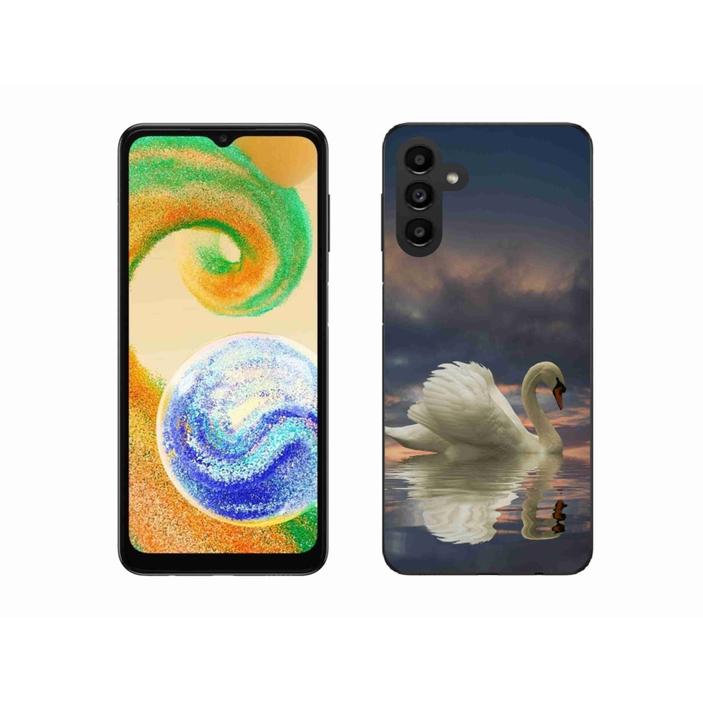 Gelový kryt mmCase na Samsung Galaxy A04s (164.7x76.7x9.1mm) - labuť
