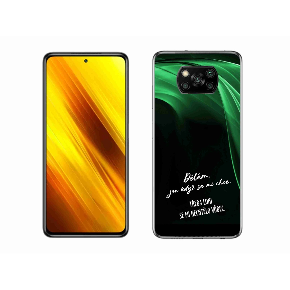 Gelový kryt mmCase na Xiaomi Poco X3 Pro - vtipný text 12 černé pozadí