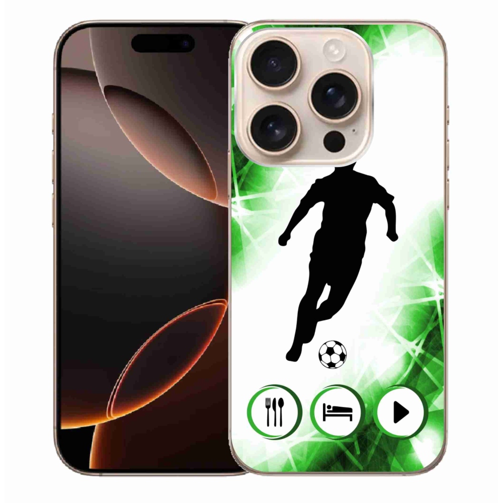 Gelový kryt mmCase na iPhone 16 Pro Max - fotbalista