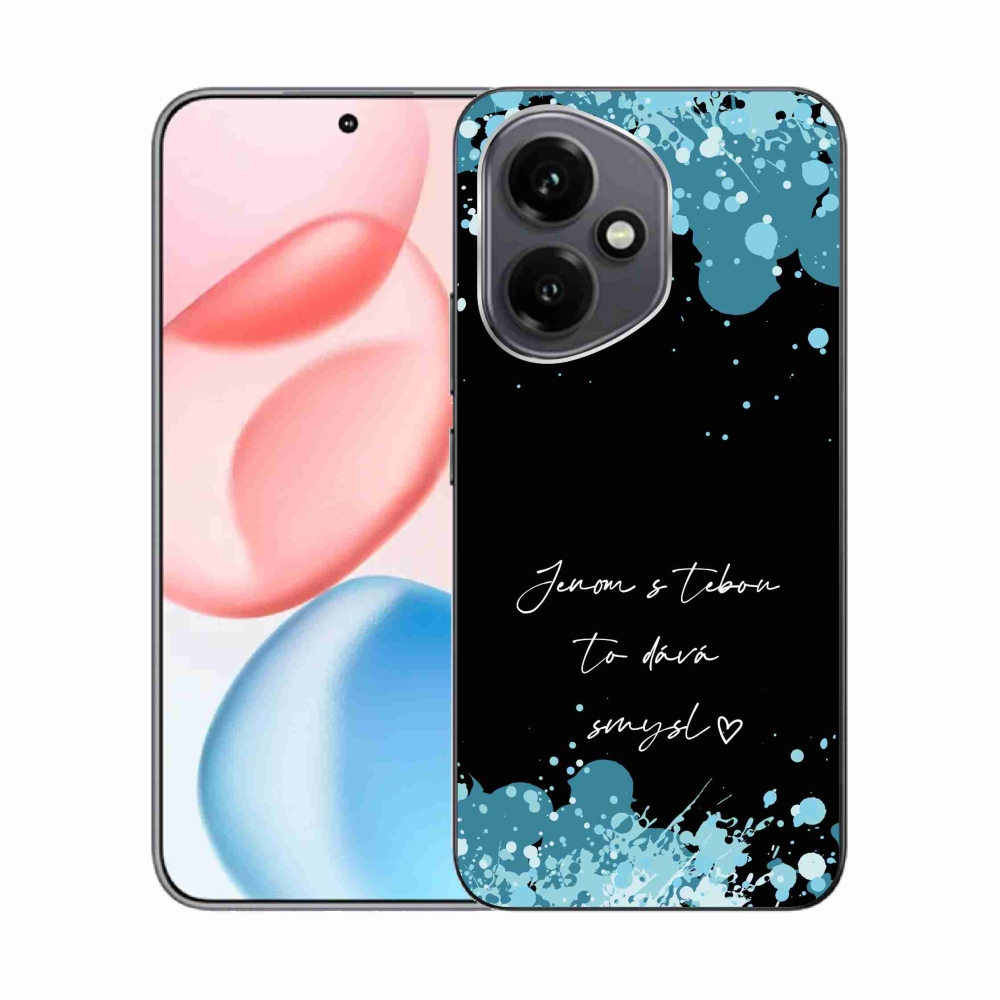 Gelový kryt mmCase na Honor 400 - zamilovaný text černé pozadí