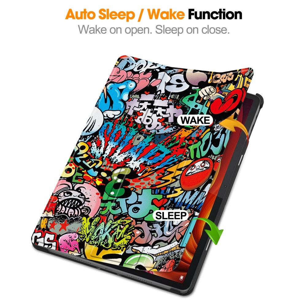 Patte chytré zavírací pouzdro na Lenovo Tab K11 Plus - graffiti