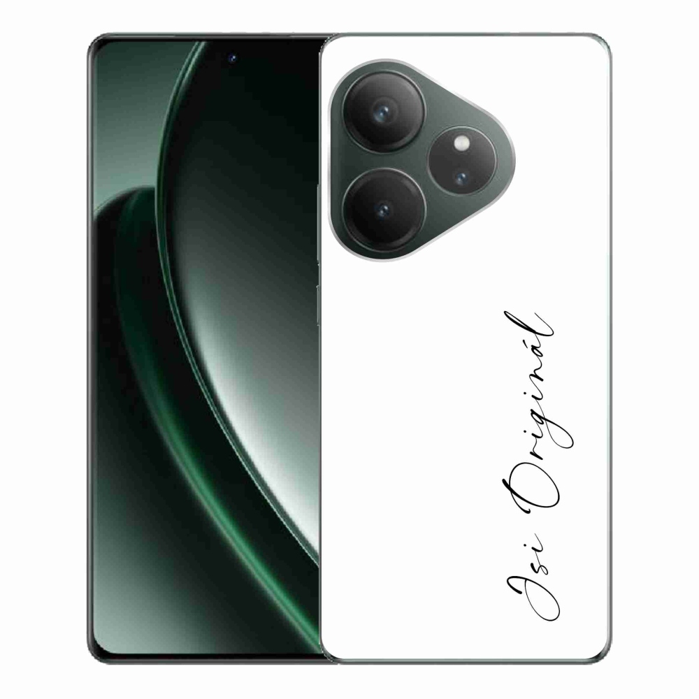 Gelový kryt mmCase na Realme GT 6 5G/GT 6T 5G - jsi originál bílé pozadí