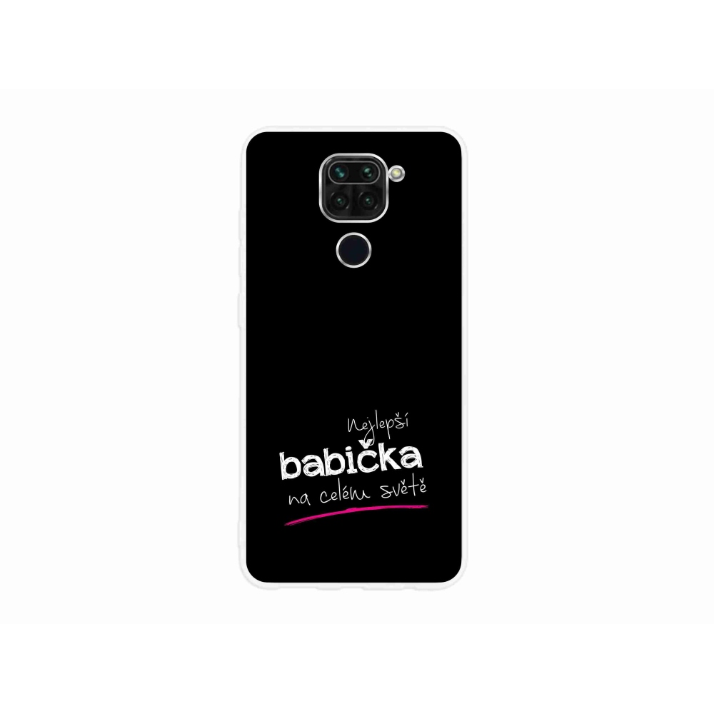 Gelový kryt mmCase na Xiaomi Redmi Note 9 - nejlepší babička 4 černé pozadí