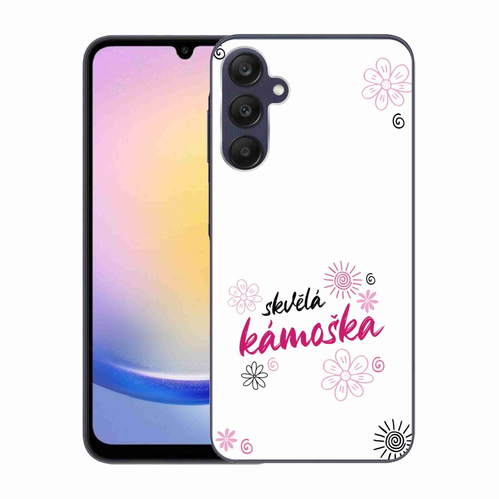 Gelový kryt mmCase na Samsung Galaxy A25 5G - skvělá kámoška bílé pozadí