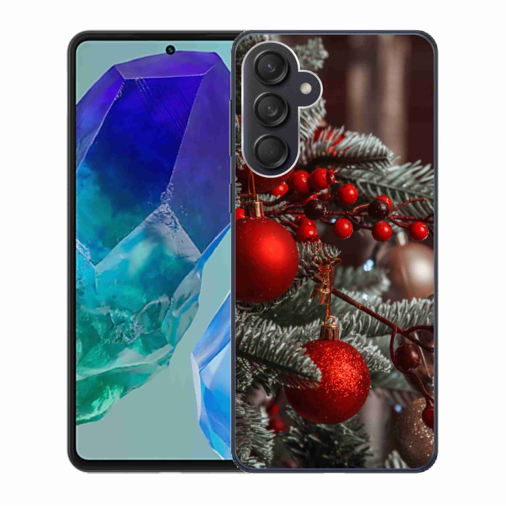 Gelový kryt mmCase na Samsung Galaxy M55 5G - vánoční ozdoby 2