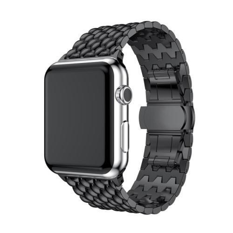 Natty elegantní ocelový řemínek na Apple Watch 38mm - černý
