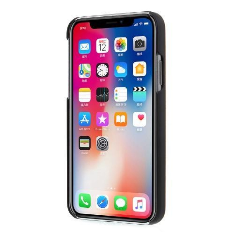 Natur plastový obal s Dřevěnými zády na iPhone X - růže
