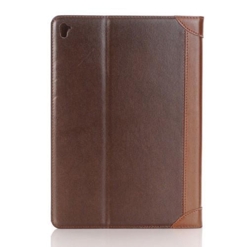 Natur PU kožené polohovatelné pouzdro na iPad Pro 9.7 - hnědé