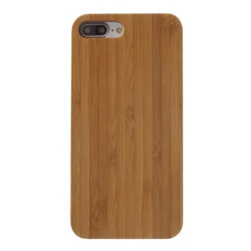 Natural plastový obal s Dřevěnými zády na iPhone 7 Plus a iPhone 8 Plus - khaki