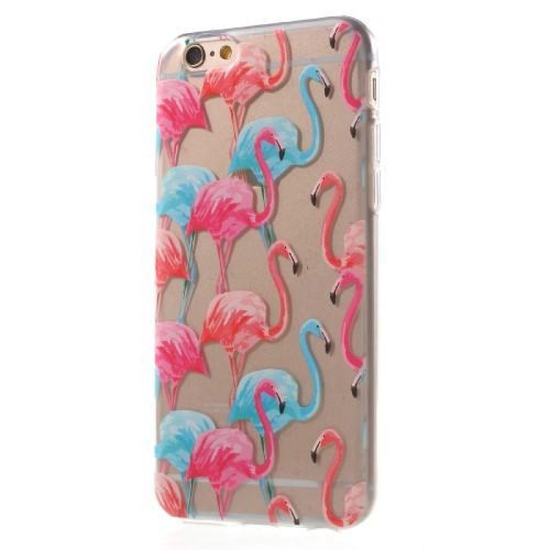 Nature gelové pouzdro na iPhone 6 a iPhone 6s - plameňáci