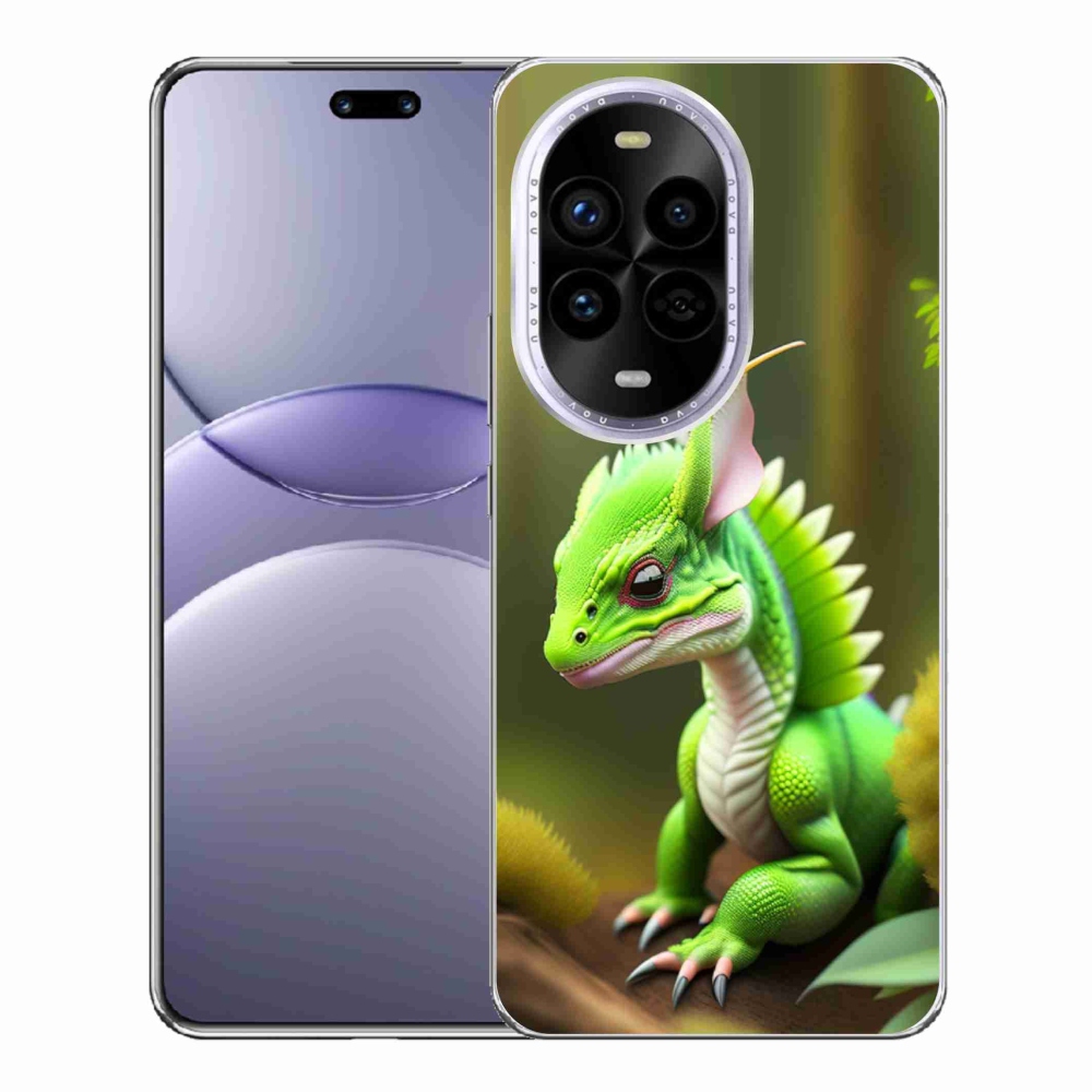 Gelový kryt mmCase na Huawei Nova 13 Pro 5G - zelený dráček