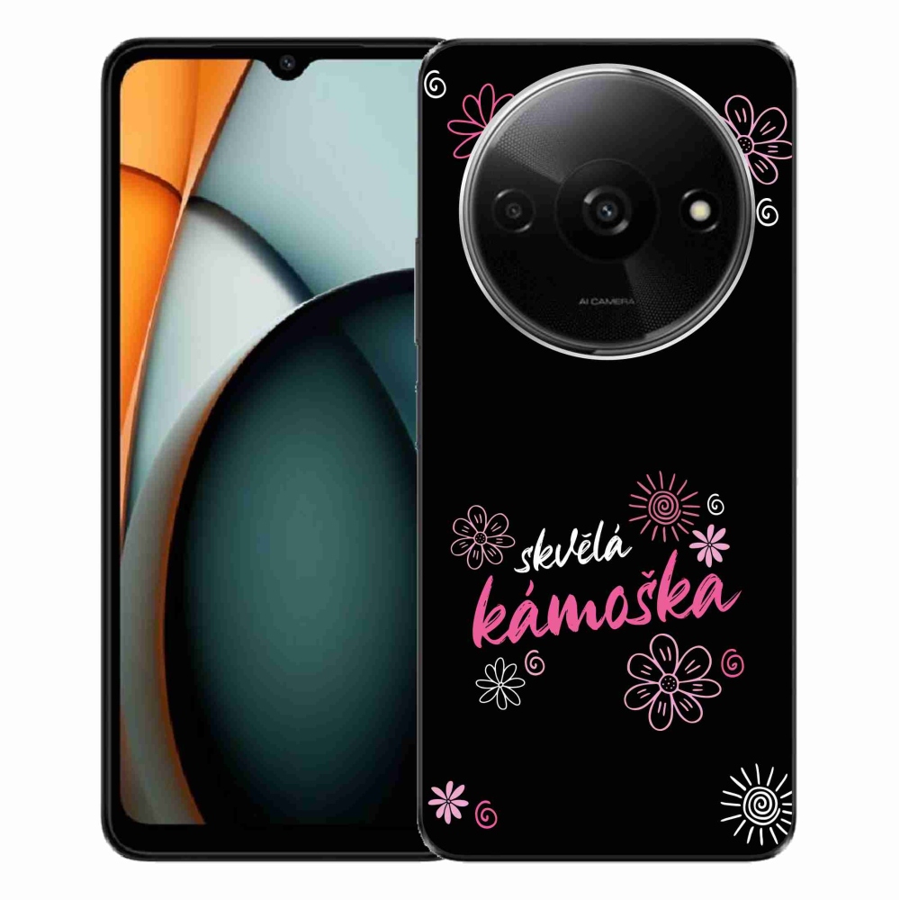 Gelový kryt mmCase na Xiaomi Redmi A3  - skvělá kámoška černé pozadí