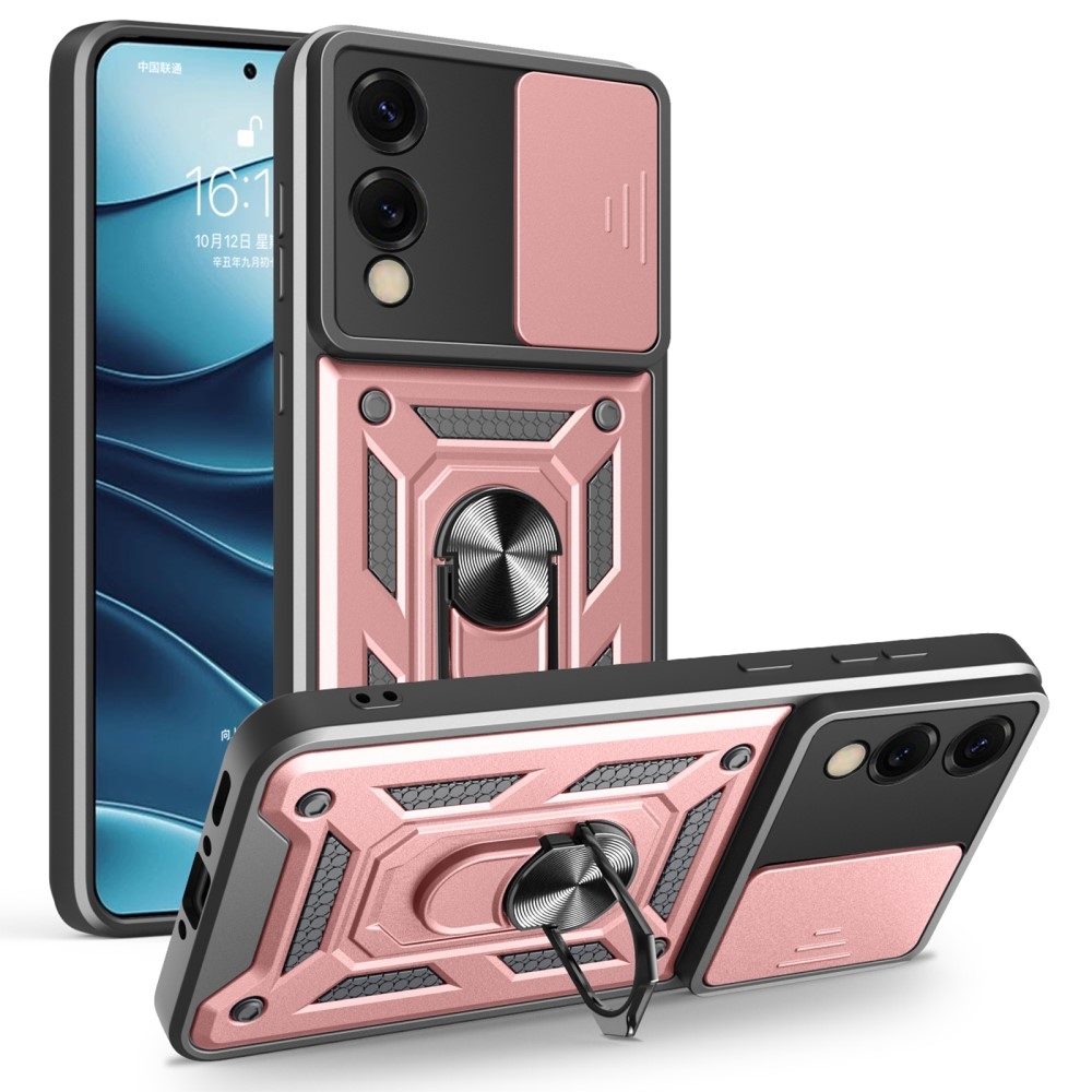 Slide odolný kryt na Samsung Galaxy S25 Edge - růžovozlatý