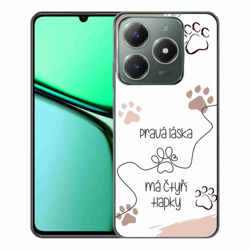 Gelový kryt mmCase na Realme C61 - psí motiv 1 bílé pozadí