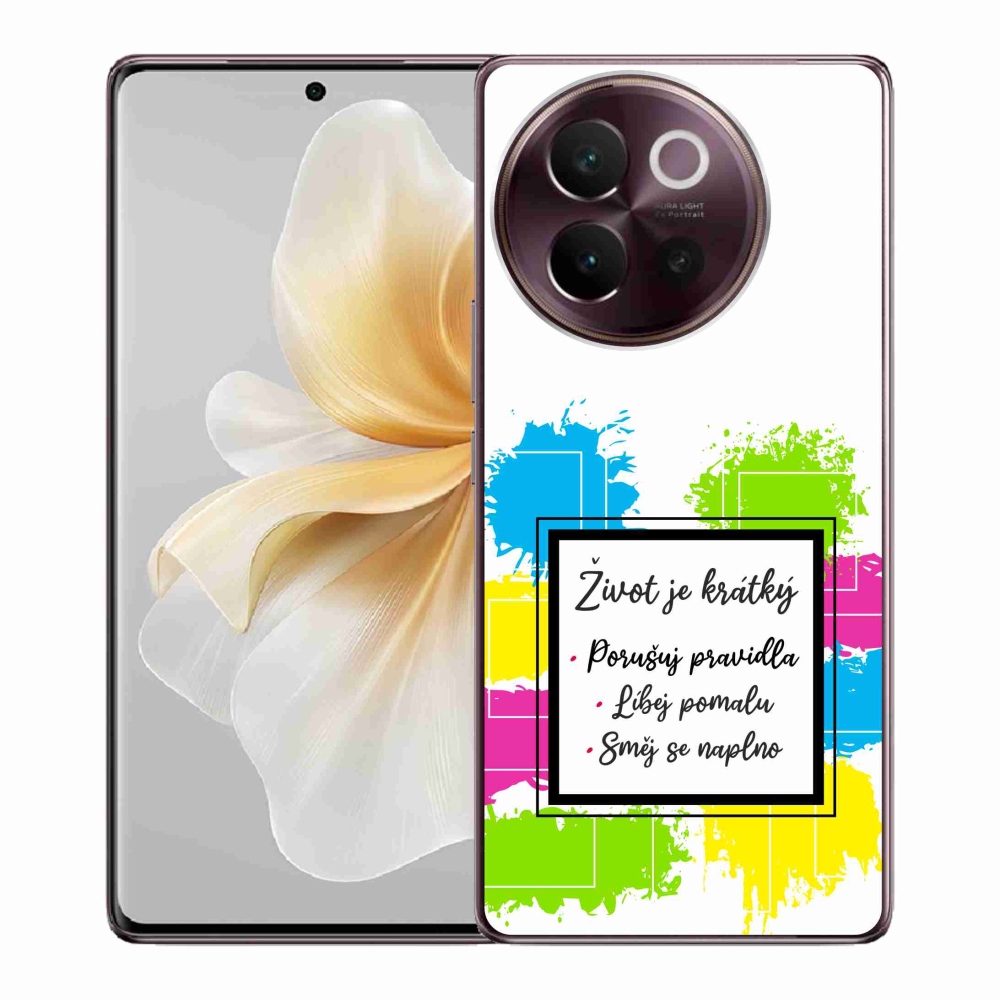 Gelový kryt mmCase na Vivo V40 Lite 5G - citát 5 bílé pozadí