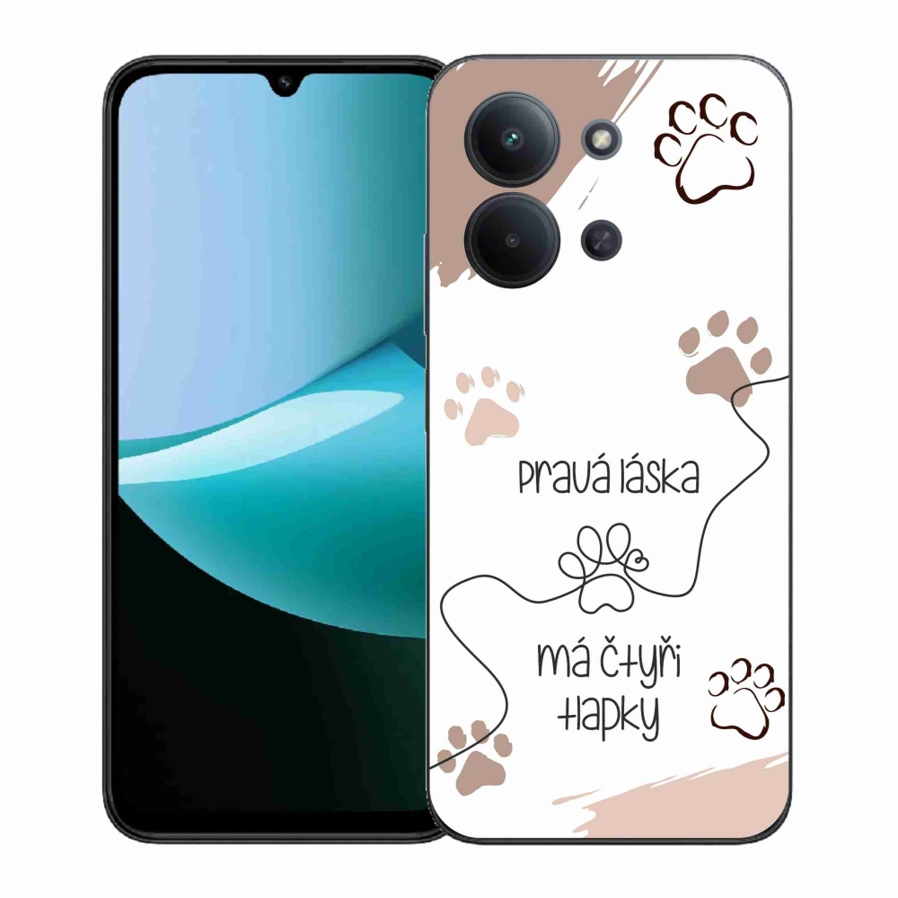 Gelový kryt mmCase na Xiaomi Redmi 15C 4G (171mm)/Poco C85 4G (171mm) - psí motiv 1 bílé pozadí