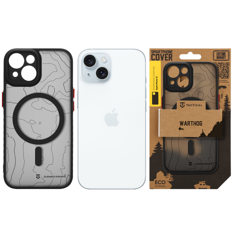Tactical MagForce Warthog Kryt pro Apple iPhone 15 Asphalt