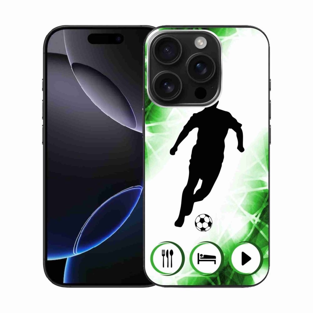 Gelový kryt mmCase na iPhone 16 Pro - fotbalista