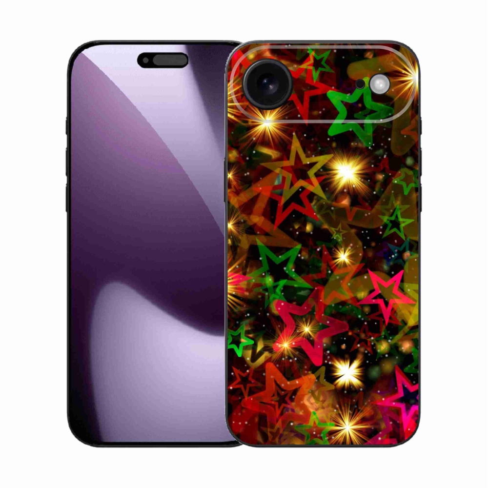 Gelový kryt mmCase na iPhone 17 Air - barevné hvězdičky