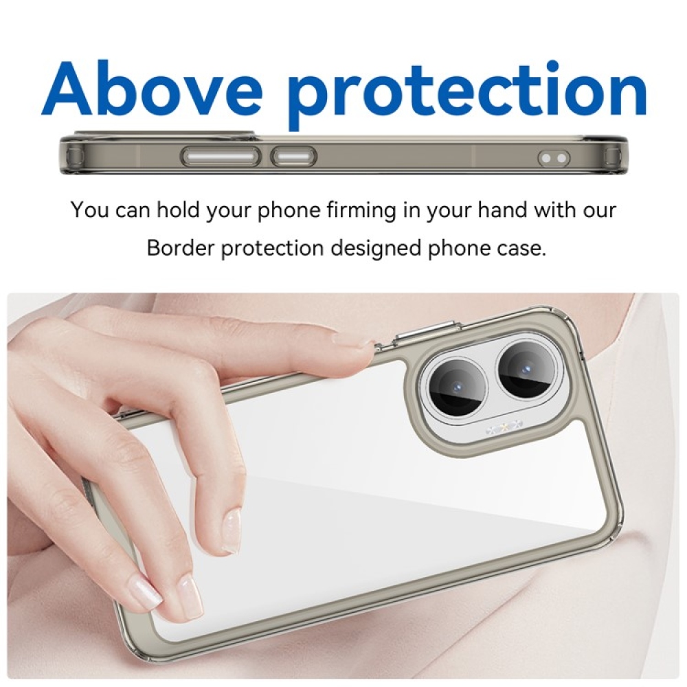 Gelový obal s pevnými zády na Xiaomi Poco F7 5G - šedý