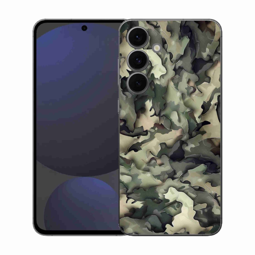 Gelový kryt mmCase na Samsung Galaxy S25 FE - maskáčový vzor 9