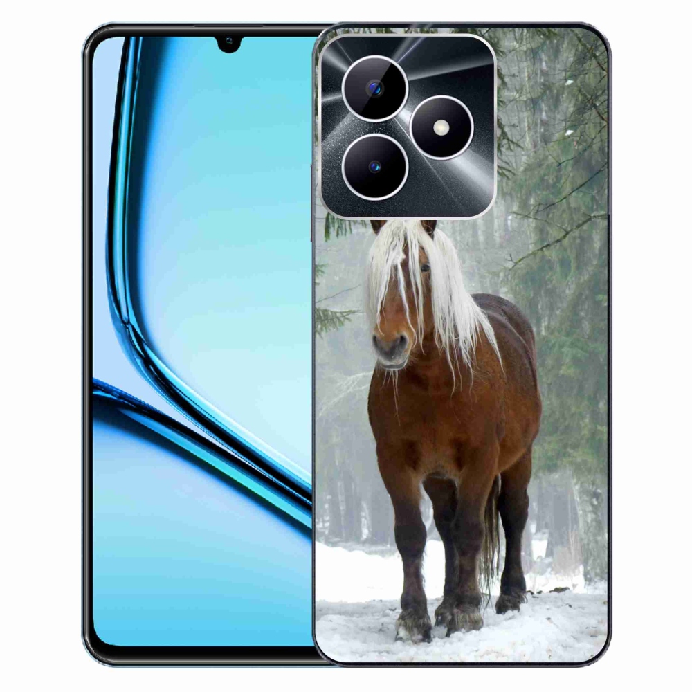 Gelový obal mmCase na Realme Note 50 - kůň v lese