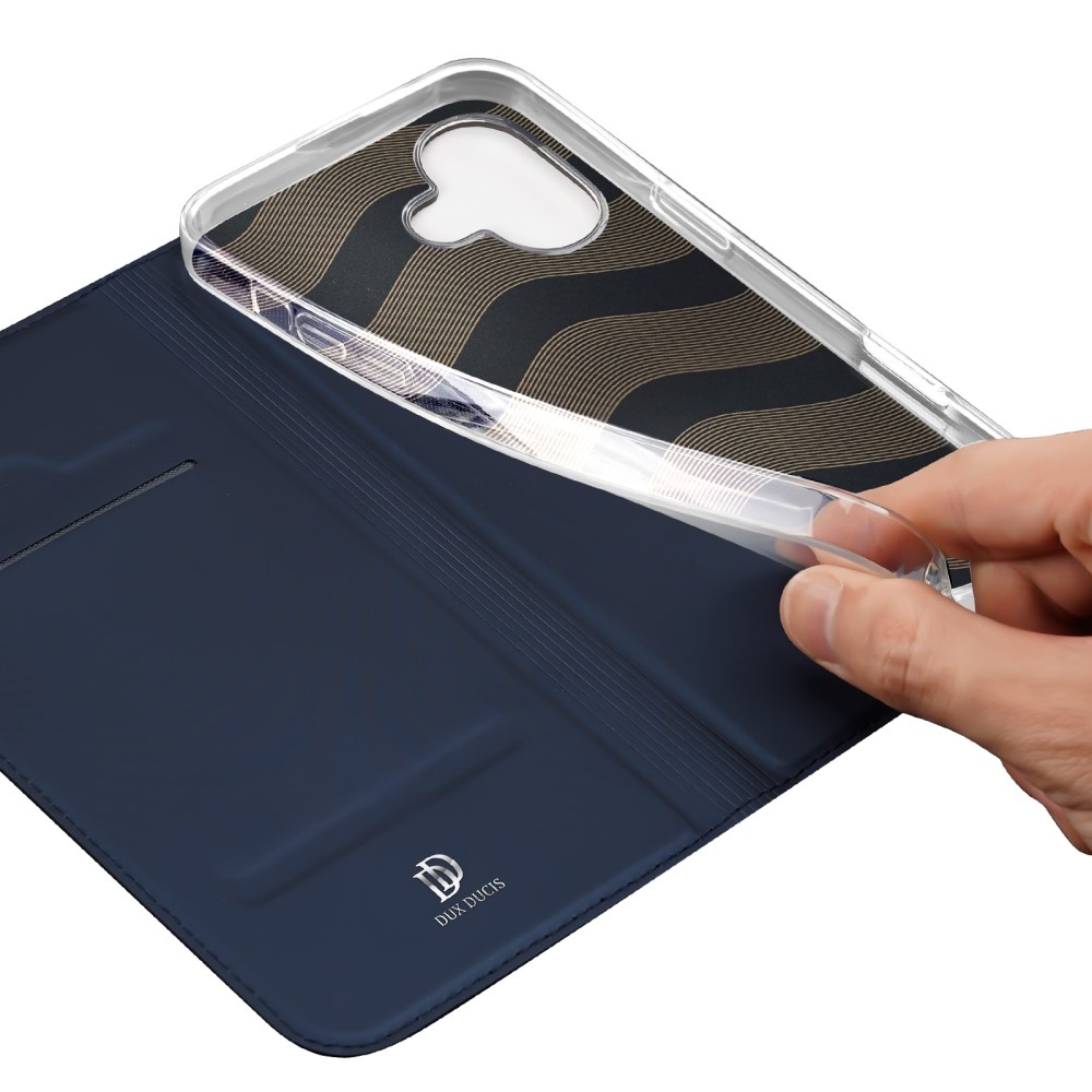 DUX knížkové pouzdro na iPhone 16 - tmavěmodré
