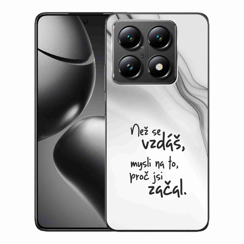 Gelový kryt mmCase na Xiaomi 14T - citát 2 bílé pozadí